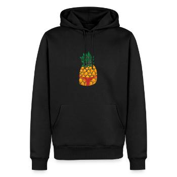 Ananas Tropical Hawaii Cadeau Enfants Hommes Fruits - Sweat à capuche Premium bio Homme - noir - Devant - Nico (187cm)