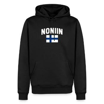 Finlande Gift Scandinavia Finlande Suomi Finne - Sweat à capuche Premium bio Homme - noir - Devant - Nico (187cm)