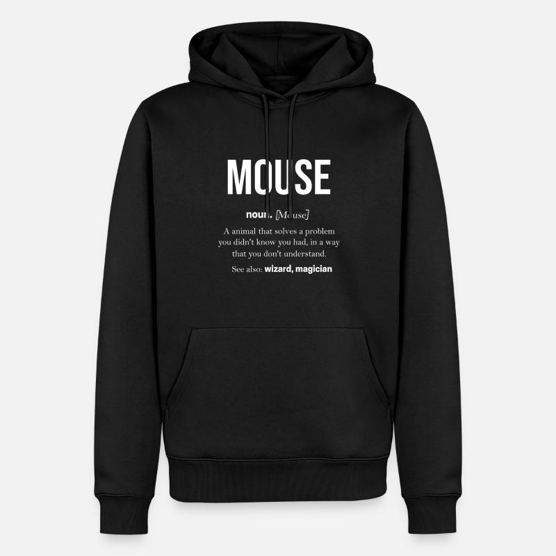 Maus Geschenk Mäuschen Kinder Herren Mouse Rat - Männer Premium Bio Hoodie - Schwarz