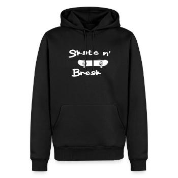 Skater Skateboard Cadeau Halfpipe Sk8 Ollie - Sweat à capuche Premium bio Homme - noir - Devant - Nico (187cm)