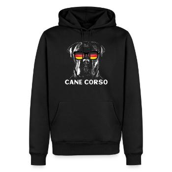 Cane Corso Allemagne - Sweat à capuche Premium bio Homme - noir - Devant - Nico (187cm)