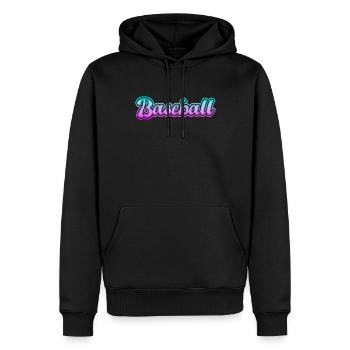 Base-ball - Sweat à capuche Premium bio Homme - noir - Devant - Nico (187cm)