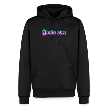 badminton - Männer Premium Bio Hoodie - Schwarz - Vorne - Nico (187cm)