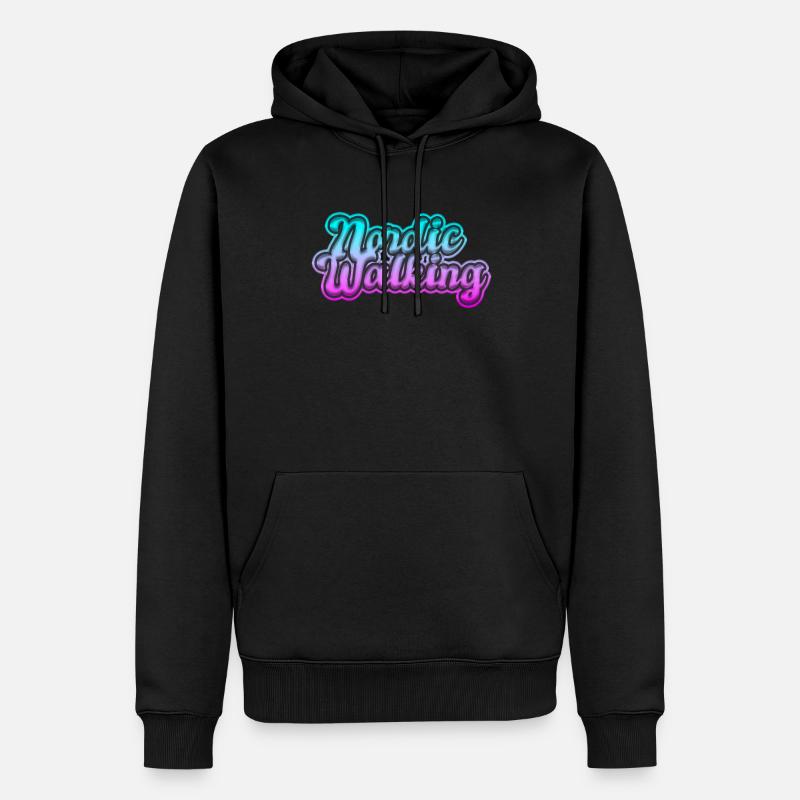 Marche à la perche - Sweat à capuche Premium bio Homme - noir
