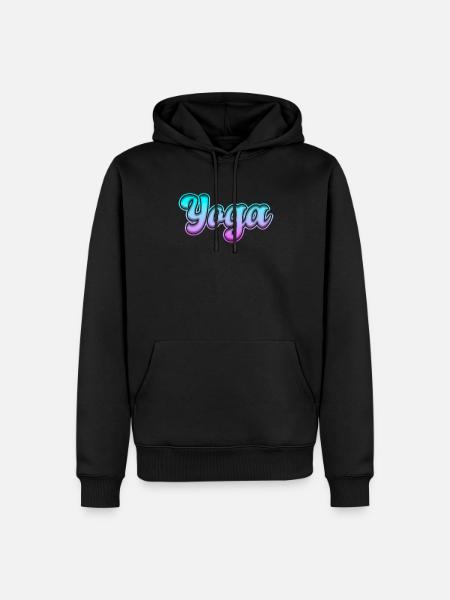 Yoga - Sweat à capuche Premium bio Homme - noir