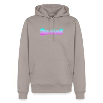 Base-ball - Sweat à capuche Premium bio Homme - taupe - Devant - Nico (187cm)