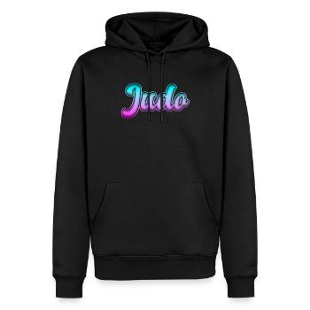 Judo - Sweat à capuche Premium bio Homme - noir - Devant - Nico (187cm)
