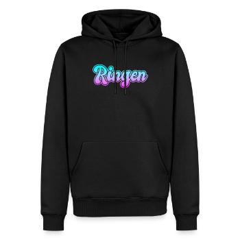 Lutter - Sweat à capuche Premium bio Homme - noir - Devant - Nico (187cm)