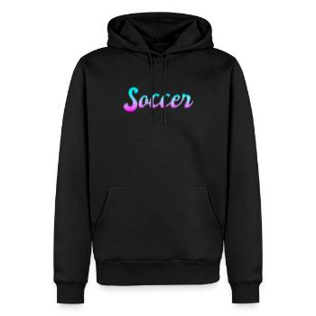 Soccer soccer - Sweat à capuche Premium bio Homme - noir - Devant - Nico (187cm)