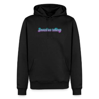 Snowboard - Sweat à capuche Premium bio Homme - noir - Devant - Nico (187cm)