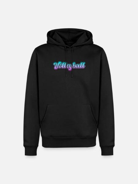 Volleyball - Männer Premium Bio Hoodie - Schwarz