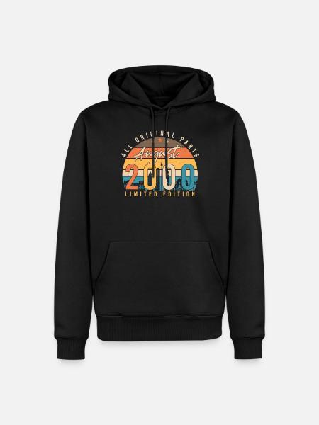 Geboren Im August 2000 - Männer Premium Bio Hoodie - Schwarz