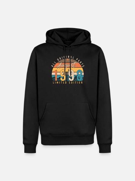 1998 August Gift Idea - Men’s Premium Organic Hoodie - black