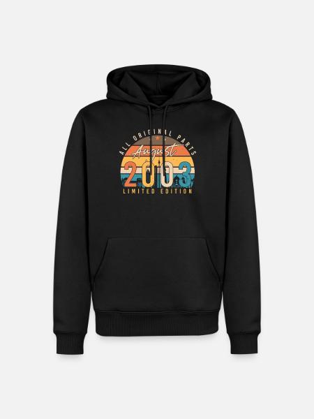 Geboren Im August 2003 - Männer Premium Bio Hoodie - Schwarz