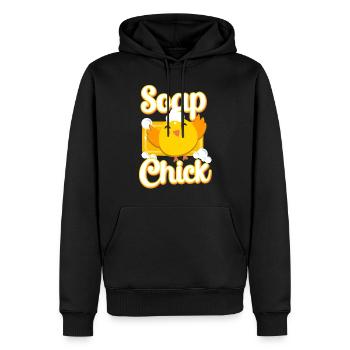 Fabrication de savon Artisanat Savon de poulet - Sweat à capuche Premium bio Homme - noir - Devant - Nico (187cm)