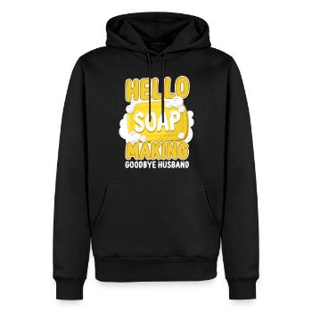 Soap Making Crafting Hello Soap - Männer Premium Bio Hoodie - Schwarz - Vorne - Nico (187cm)
