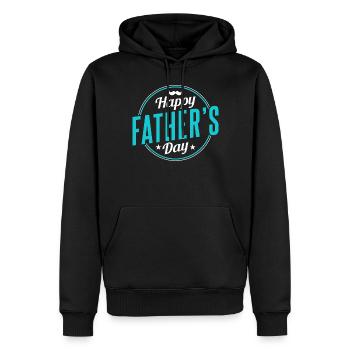 Alles Gute Zum Vatertag Vater Papi Papa Sprüche - Männer Premium Bio Hoodie - Schwarz - Vorne - Nico (187cm)