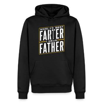 Der Beste Vater Der Welt Papa Papi Vater Tag - Männer Premium Bio Hoodie - Schwarz - Vorne - Nico (187cm)