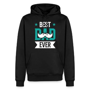 Meilleur père de tous les temps Papa Papa Fête des Pères - Sweat à capuche Premium bio Homme - noir - Devant - Nico (187cm)