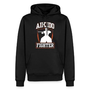Aikido Kämpfer Kampfkunst Kampfsport Liebhaber - Männer Premium Bio Hoodie - Schwarz - Vorne - Nico (187cm)
