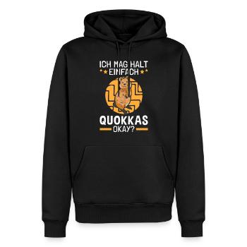 Mag einfach Quokkas Kurzschwanzkänguru - Männer Premium Bio Hoodie - Schwarz - Vorne - Nico (187cm)