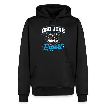 Papa Blague Papa Blagues Père - Sweat à capuche Premium bio Homme - noir - Devant - Nico (187cm)