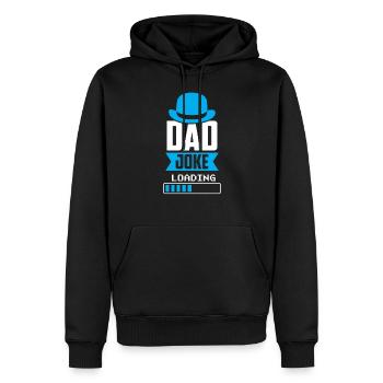Papa Blague Papa Blague Père Blagues - Sweat à capuche Premium bio Homme - noir - Devant - Nico (187cm)