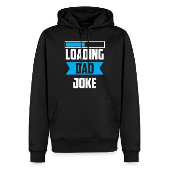 Papa Blague Papa Blagues Père - Sweat à capuche Premium bio Homme - noir - Devant - Nico (187cm)