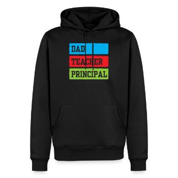 Papa Lehrer Schulleiter Homeschool Homeschooling - Männer Premium Bio Hoodie - Schwarz - Vorne - Nico (187cm)