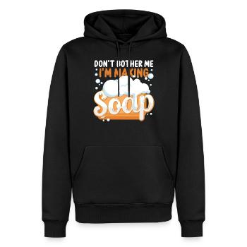 Soap Making Crafting Don't Bother - Men’s Premium Organic Hoodie - black - Front - Nico (187cm)