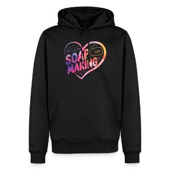 Soap Making Crafting Heart - Männer Premium Bio Hoodie - Schwarz - Vorne - Nico (187cm)