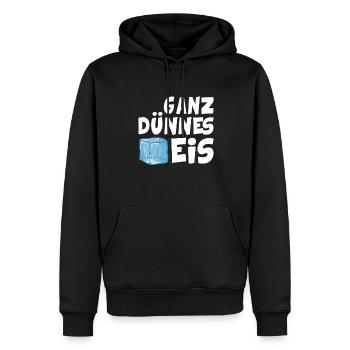 Ganz dünnes Eis Lustiger Spruch Gelato - Männer Premium Bio Hoodie - Schwarz - Vorne - Nico (187cm)