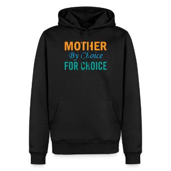 Mère par choix pour le choix - Pro Choice - Sweat à capuche Premium bio Homme - noir - Devant - Nico (187cm)