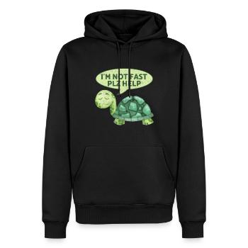 Je ne suis pas rapide s’il vous plaît aidez à sauver les animaux Droits des animaux - Sweat à capuche Premium bio Homme - noir - Devant - Nico (187cm)