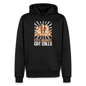Féminisme féministe Autonomisation des femmes Genre Filles - Sweat à capuche Premium bio Homme - noir - Devant - Nico (187cm)