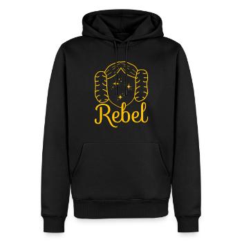 Féminisme féministe Autonomisation des femmes Genre Filles - Sweat à capuche Premium bio Homme - noir - Devant - Nico (187cm)