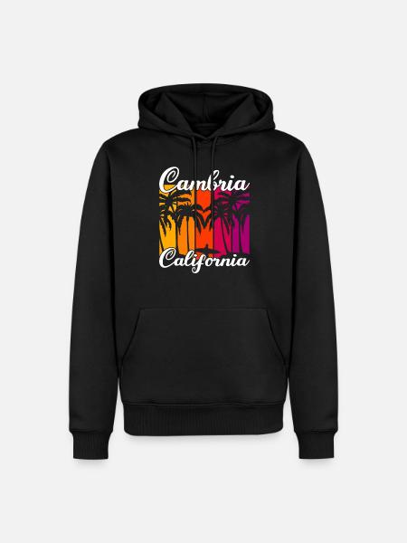 Cambria California Sunset - Men’s Premium Organic Hoodie - black