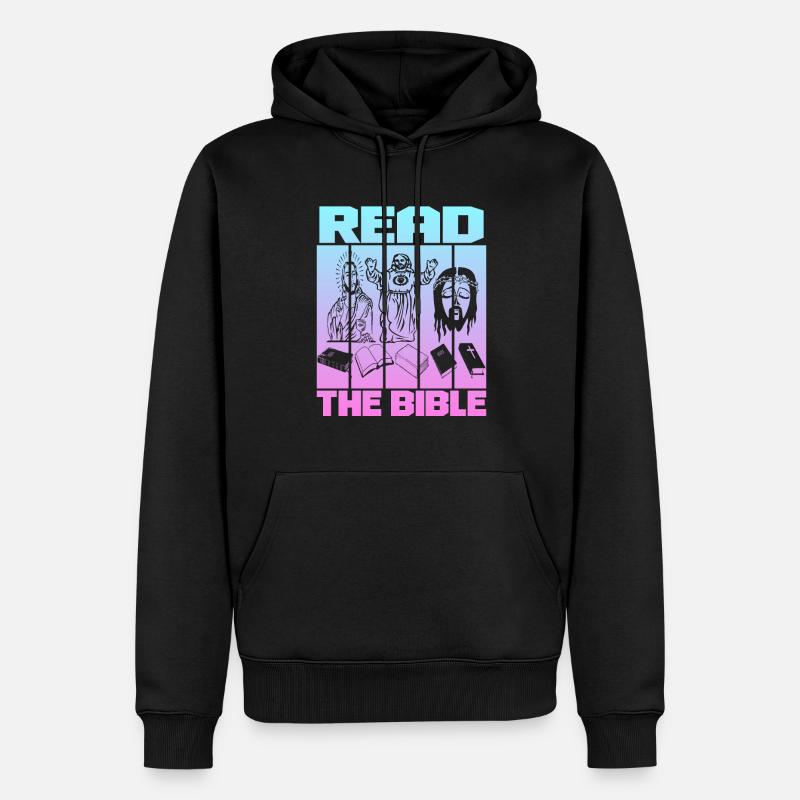 Lire la Bible - Sweat à capuche Premium bio Homme - noir