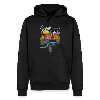 Great Smoky Mountains Bears - Men’s Premium Organic Hoodie - black - Front - Nico (187cm)