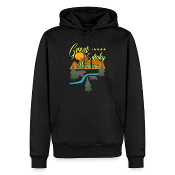 Ours des Great Smoky Mountains - Sweat à capuche Premium bio Homme - noir - Devant - Nico (187cm)