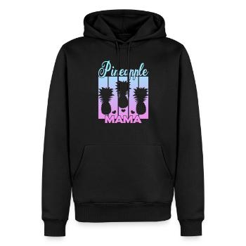 Vintage Ananas Mama Sonnenuntergang - Männer Premium Bio Hoodie - Schwarz - Vorne - Nico (187cm)