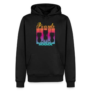 Vintage Ananas Mama Sonnenuntergang - Männer Premium Bio Hoodie - Schwarz - Vorne - Nico (187cm)