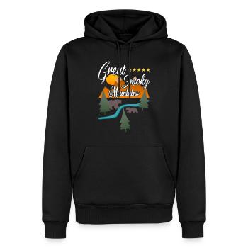 Great Smoky Mountains Bears - Men’s Premium Organic Hoodie - black - Front - Nico (187cm)