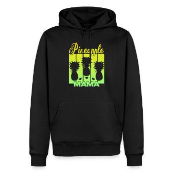 Vintage Ananas Mama Sonnenuntergang - Männer Premium Bio Hoodie - Schwarz - Vorne - Nico (187cm)