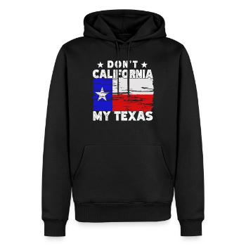Californie Texas Texans Texan Pride Dictons - Sweat à capuche Premium bio Homme - noir - Devant - Nico (187cm)