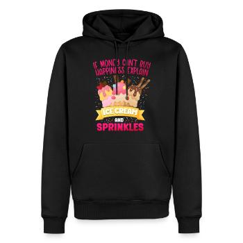 Ice Cream Cone If Money Can't Buy - Männer Premium Bio Hoodie - Schwarz - Vorne - Nico (187cm)