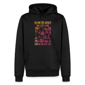 Aucun photographe ne pourra jamais faire aussi drôle - Sweat à capuche Premium bio Homme - noir - Devant - Nico (187cm)