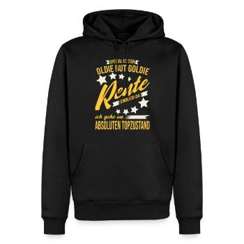 Rente Endlich Im Absoluten Topzustand - Rentner - Männer Premium Bio Hoodie - Schwarz - Vorne - Nico (187cm)