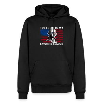 La trahison est ma saison préférée George Washington US - Sweat à capuche Premium bio Homme - noir - Devant - Nico (187cm)
