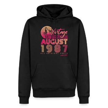 Baujahr Im August 1987 - Männer Premium Bio Hoodie - Schwarz - Vorne - Nico (187cm)